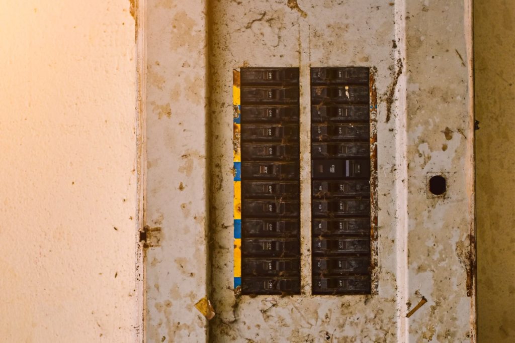 rusted electrical panel